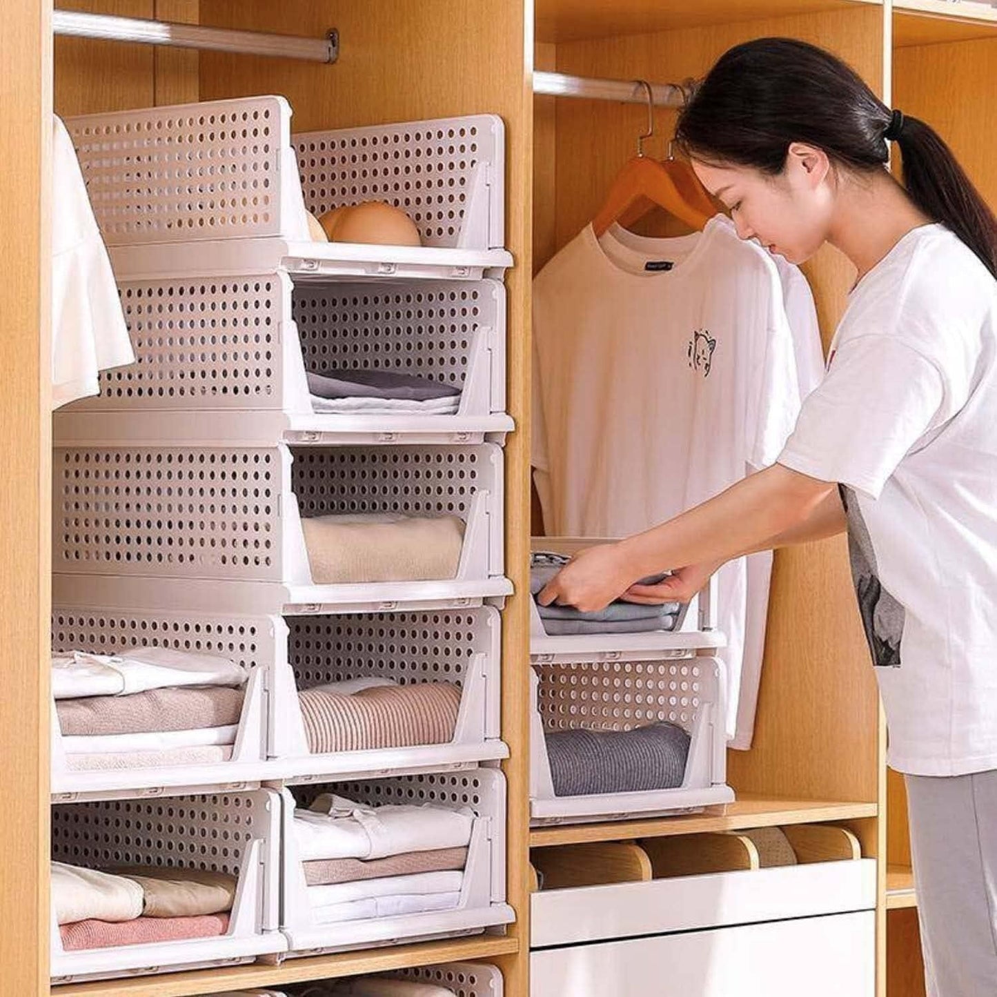 Multipurpose Foldable Stackable Wardrobe Organizer |🔥BUY 1 GET 1 FREE🔥